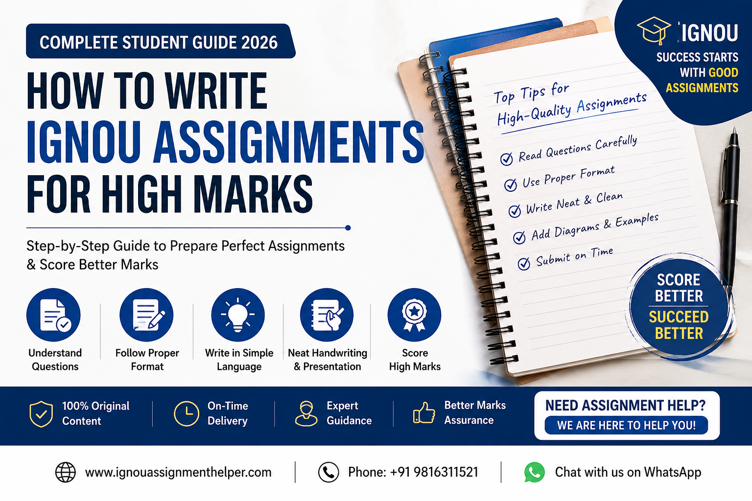 How to Write IGNOU Assignments for High Marks in 2026 – Complete Student Guide