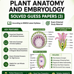 BBYCT-135 Plant Anatomy and Embryology Solved Guess Papers (3) | B.Sc. General IGNOU