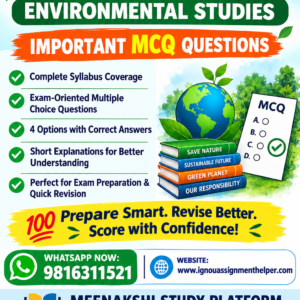 BEVAE-181 ENGLISH MEDIUM TOTAL 280 MCQ FOR EXAM PREPARATION