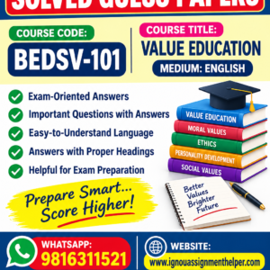 BEDSV-101 EM SOLVED GUESS PAPERS